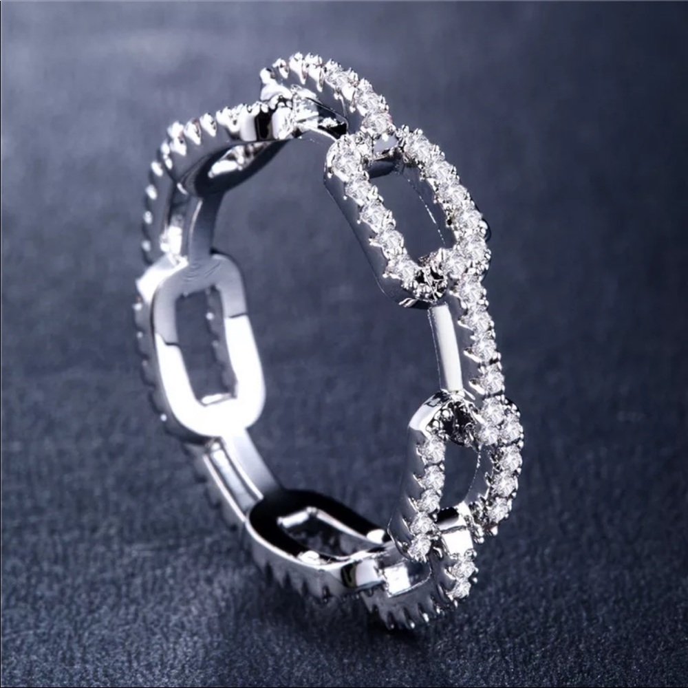Luxury 925 Silver Unique Women’s Diamond Ring